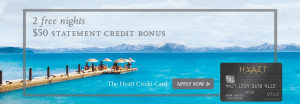 2 free nights and 50 statement credit