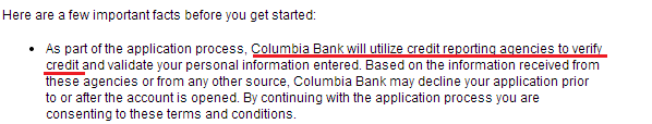 columbia bank $100 bonus