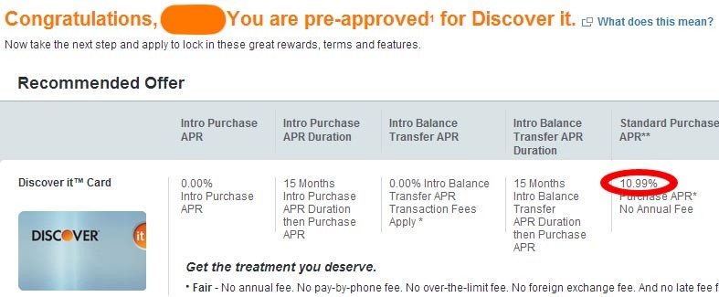 discover pre-approved