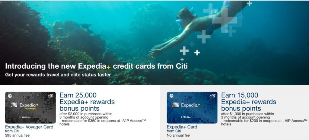 citibank expedia+ credit cards