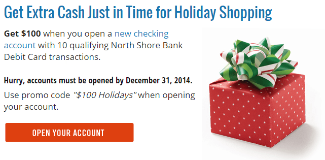 north shore checking $100 bonus