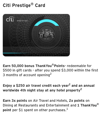 citi prestige