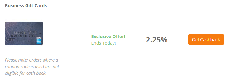 2.25 cash back