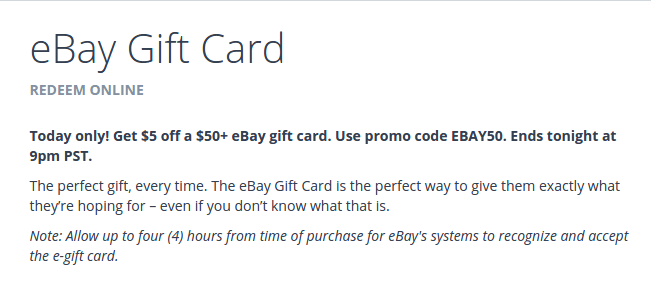 gyft ebay deal