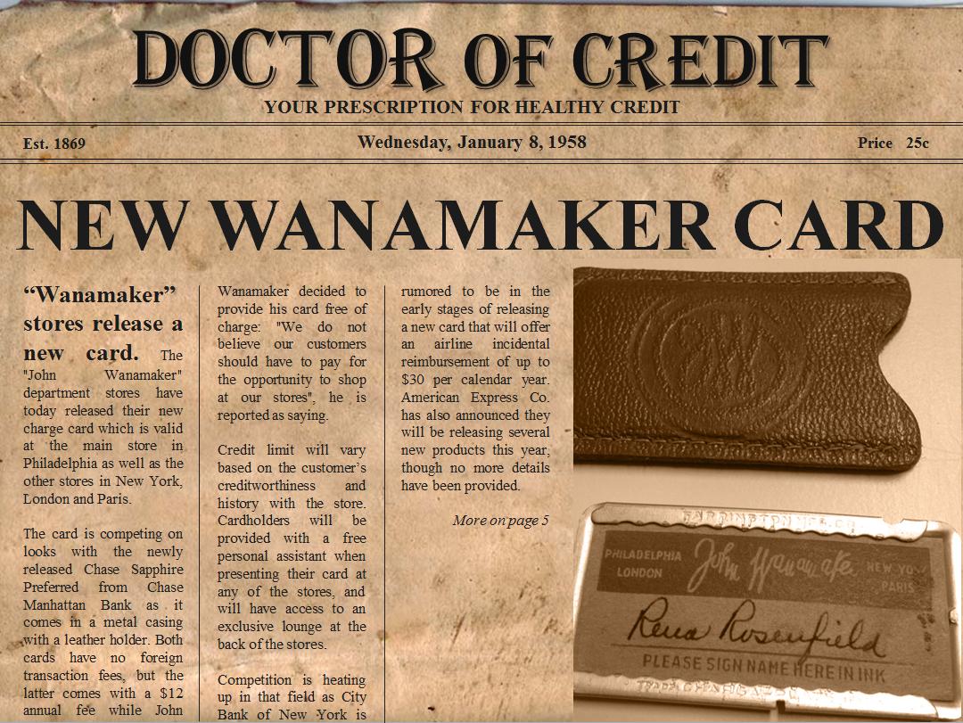 wanamaker card