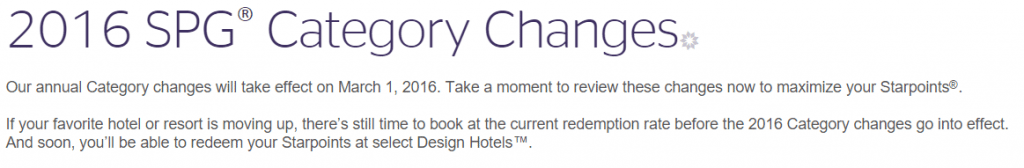 2016 spg changes