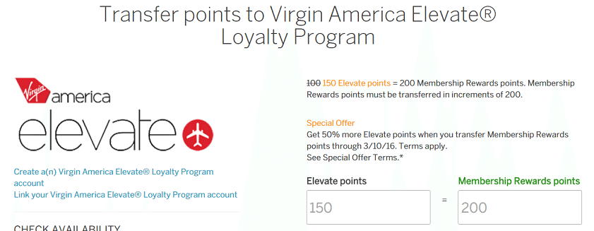 american express to virgin america