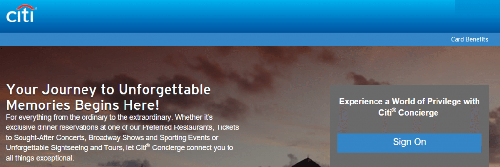 citi prestige concierge change