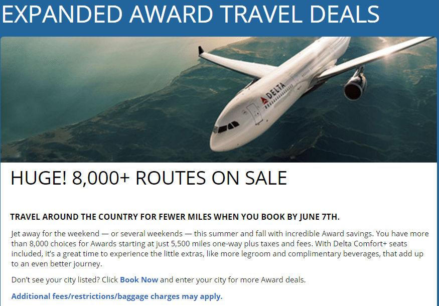 delta award sale