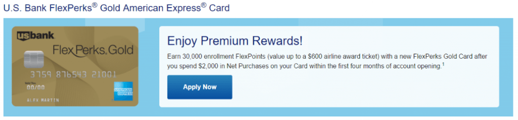 u.s. bank flexperks gold american express card