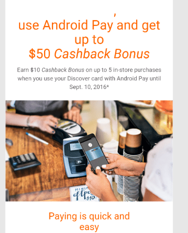 discover android pay