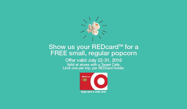 target redcard free popcorn