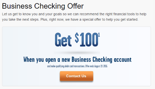 business checking offer