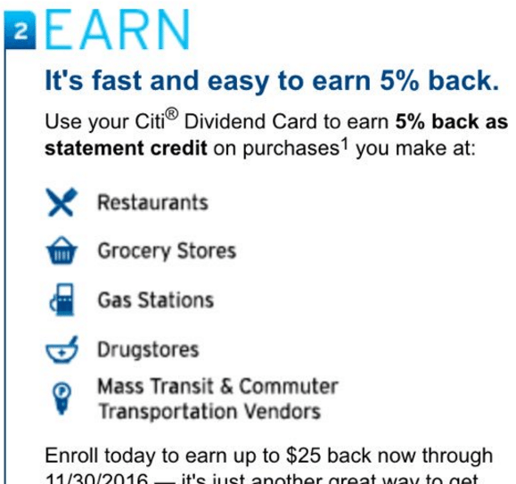 citi dividend