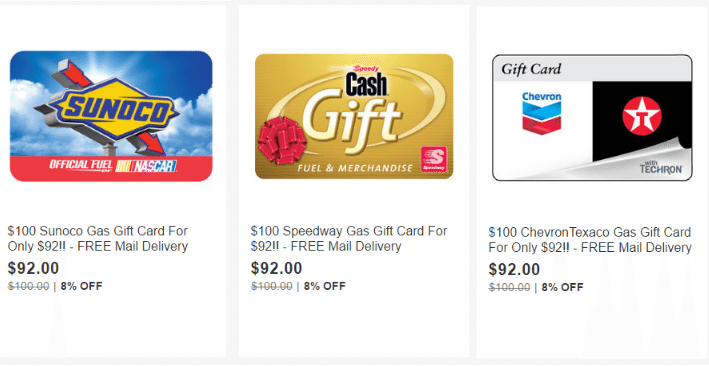 gas gift cards