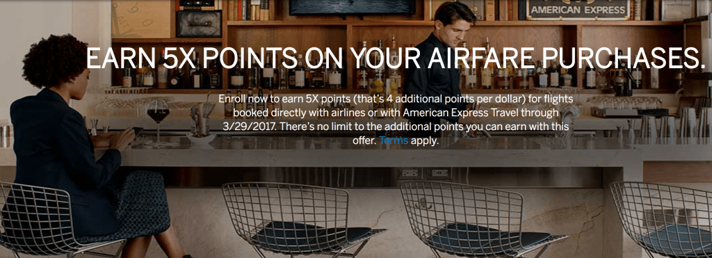 business platinum 5x offer airfare