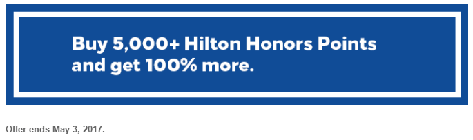 Hilton 100% Bonus