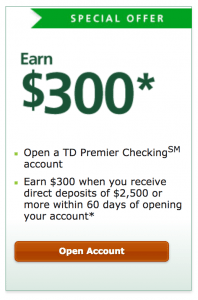 TD Bank up To $300 Checking Bonus [CT, DC, DE, FL, MD, ME, MA, NC, NH, NJ, NY, PA, RI, SC, VT, & VA] - Doctor Of Credit
