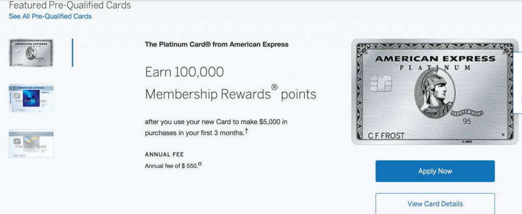 platinum 100,000 offer