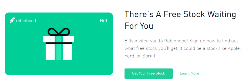 robinhood free stock