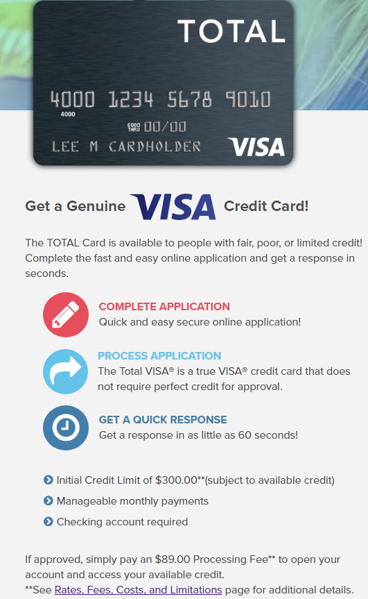 Total Visa Credit Card Review Please Read Before Applying 50 Of Credit Limit In Fees Doctor Of Credit