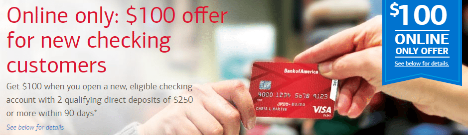 Bank of America $100 Checking Bonus - Public & Nationwide - Doctor Of Credit