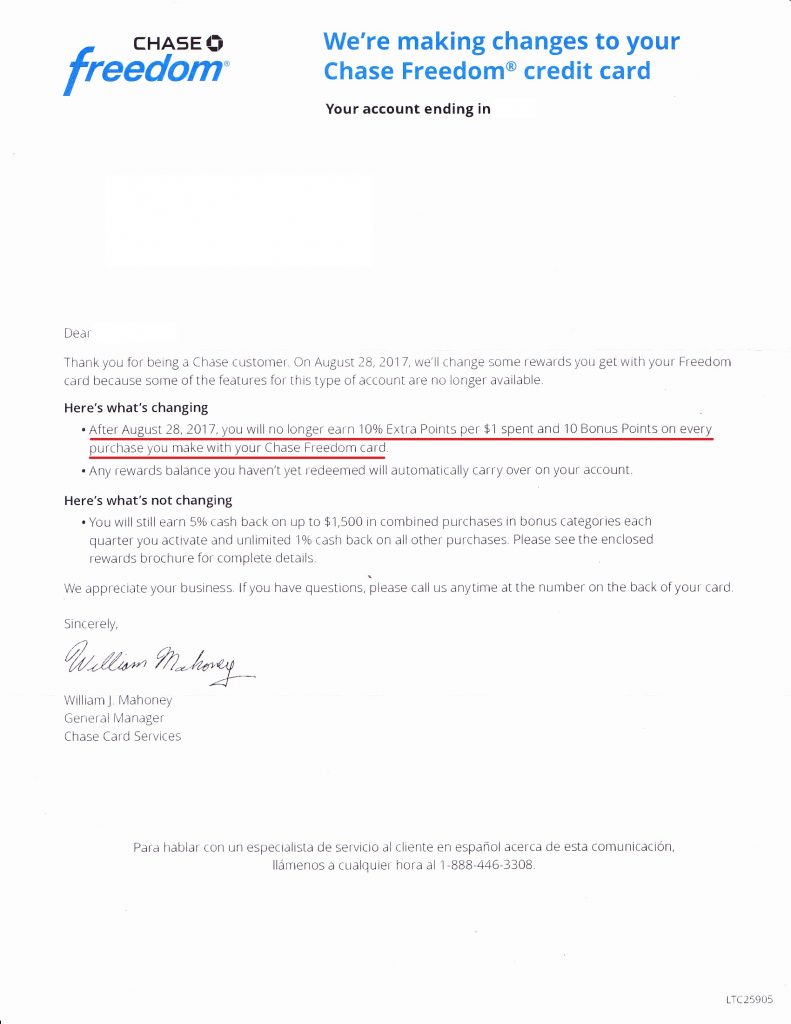 letter to credit card companies