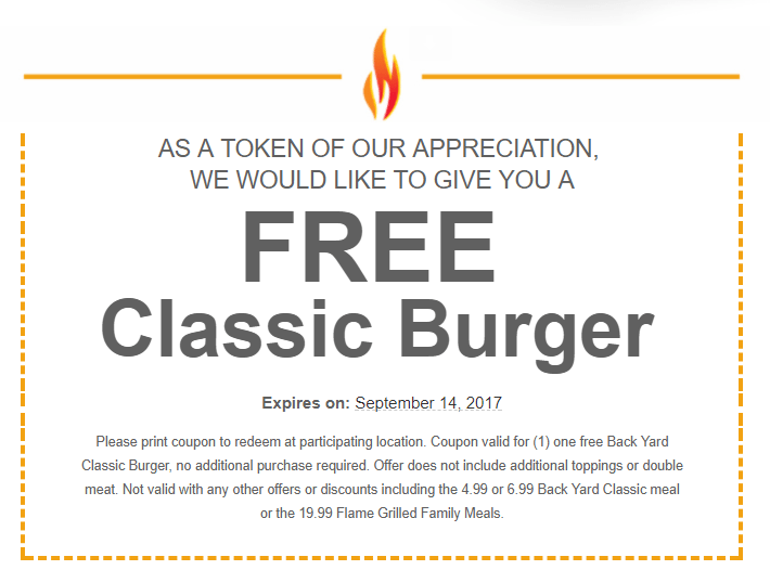 Tn Ms Al Fl Ky Il La Ne Nc Back Yard Burgers Free