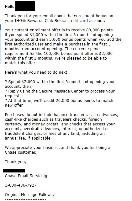 Chase Is Matching Ihg Cardholders To The 100 000 Point Offer If
