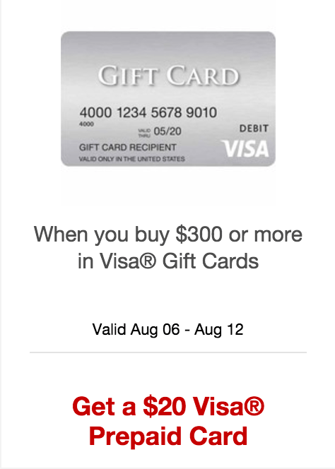 300 In Visa Gift Cards And Get A 20 Prepaid Rebate Via Staples Easy Rebates