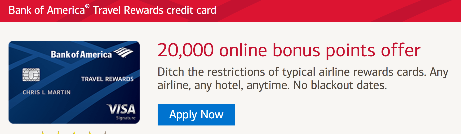 Bank Of America Travel Rewards Card Review 2 6x Everywhere With 