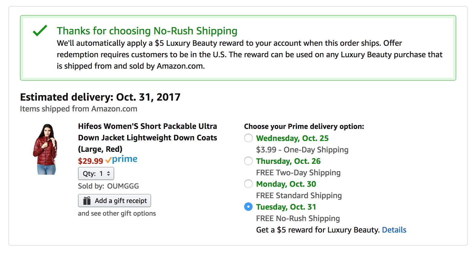 How to Use  'No-Rush' Shipping Option to Get Future Discounts