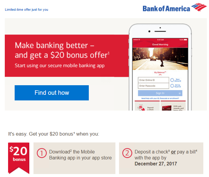 bank of america mobile banking