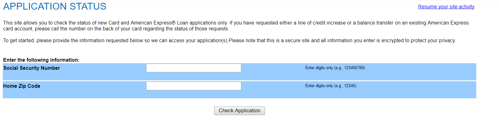 Request below. Please provide. Please provide your SSN. Requesting information. Biz2credit how to check status.