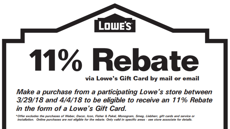 Lowe's 11% Rebate in Select Midwest Stores 1/20-1/26 - Doctor Of Credit
