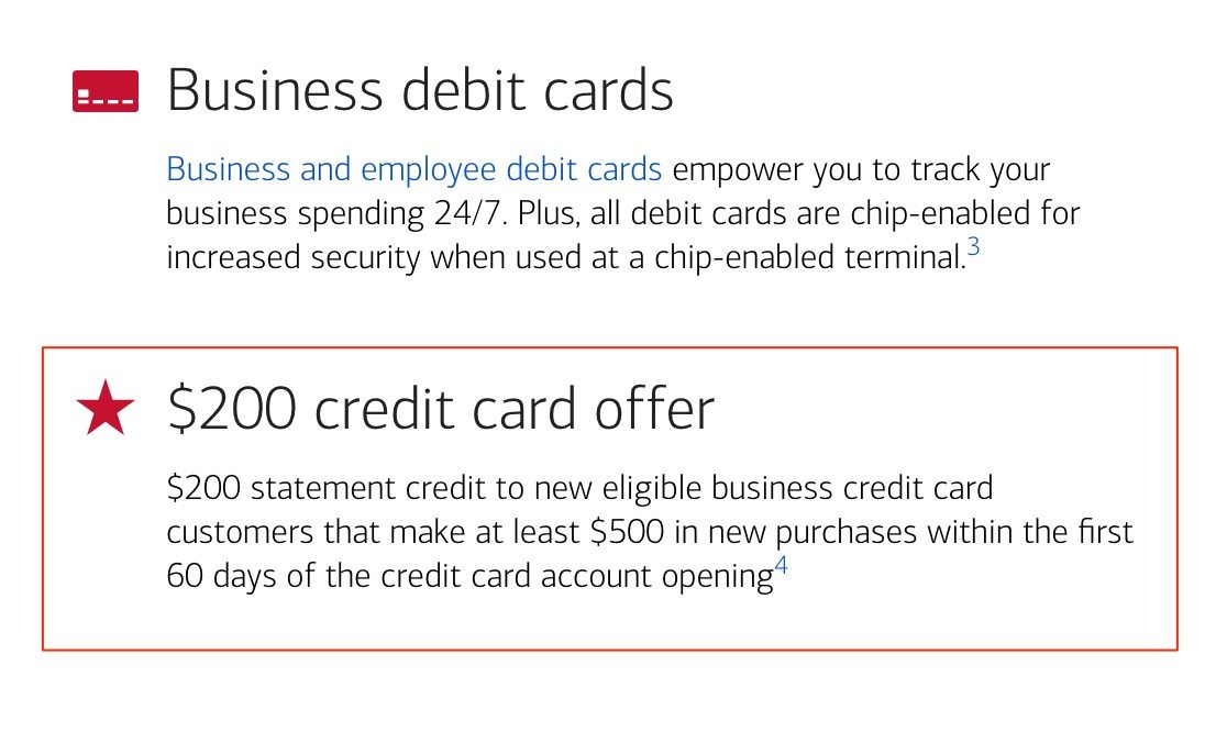 Additional 200 Signup Bonus on Bank of America Business Checking