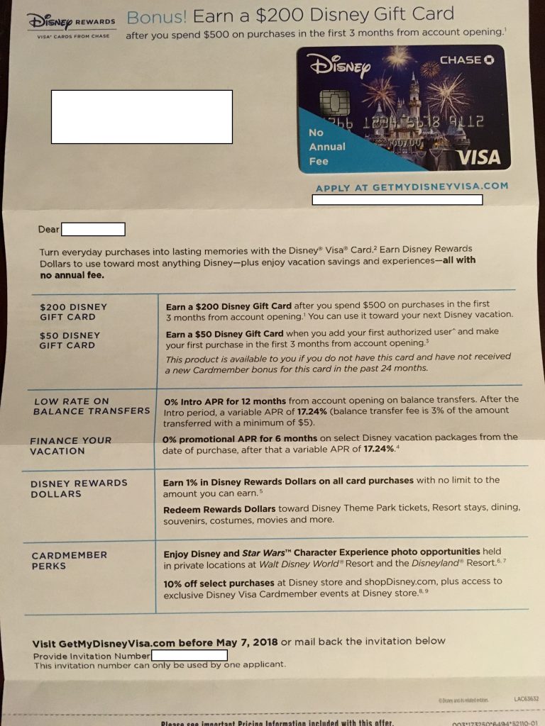 [Targeted] Chase Disney 200 In Disney Credit + 50 Authorized User