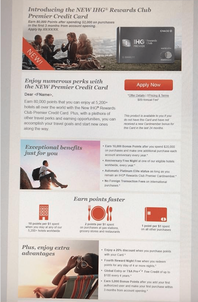 Details Of New Chase Ihg Rewards Club Premier Card Doctor Of Credit