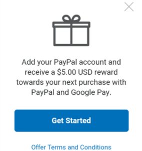 paypal add to google pay samsung pay get 5 doctor of credit