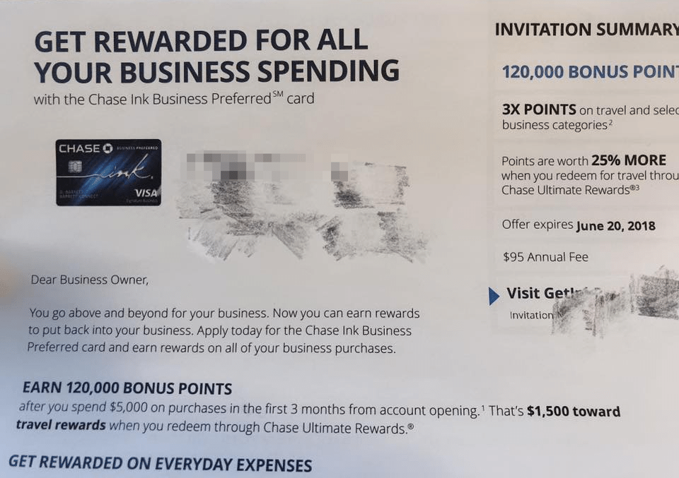 Expired] [Targeted] Chase Ink Preferred 120,000 Point Offer - Doctor Of  Credit