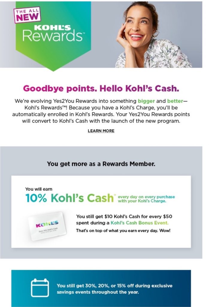 Kohl's To Replace Yes2You Rewards With New 'Kohl's Rewards' Program
