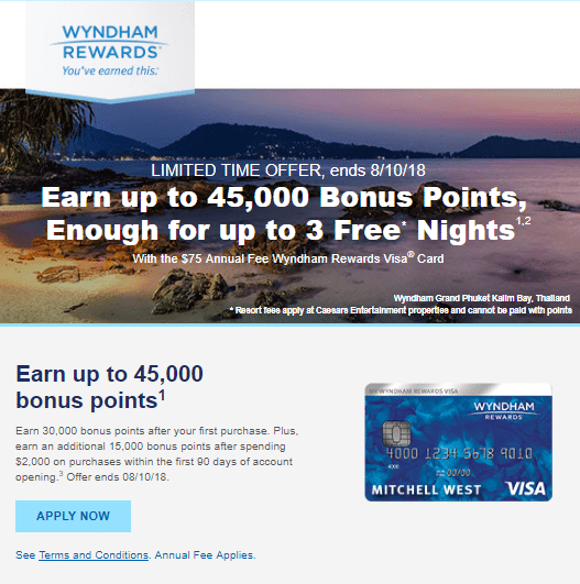 Expired Barclays Wyndham 45 000 Point Offer Enough For Three Nights Publicly Available Doctor Of Credit