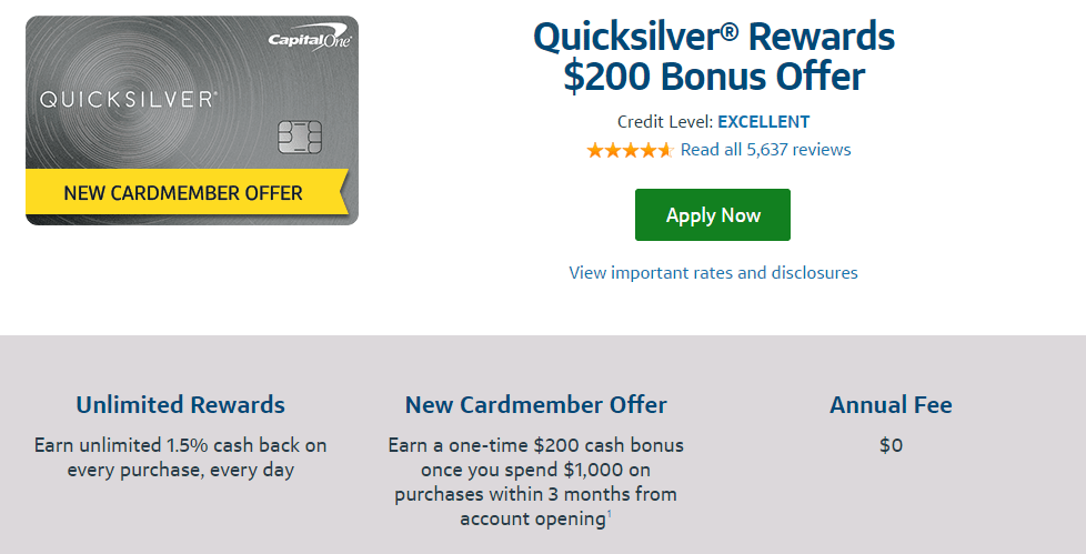 Capital One Quicksilver Increased Signup Bonus To 0 With 500 Spend Doctor Of Credit