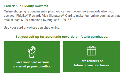 Expired Targeted Fidelity 2 Card Earn 15 Bonus For Online Shopping Doctor Of Credit