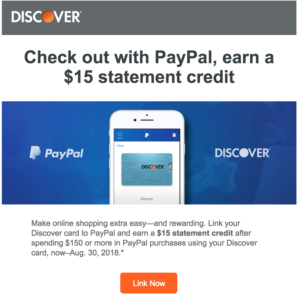 [Expired] [Targeted] Use Discover Card with Paypal and Get a 15 Bonus
