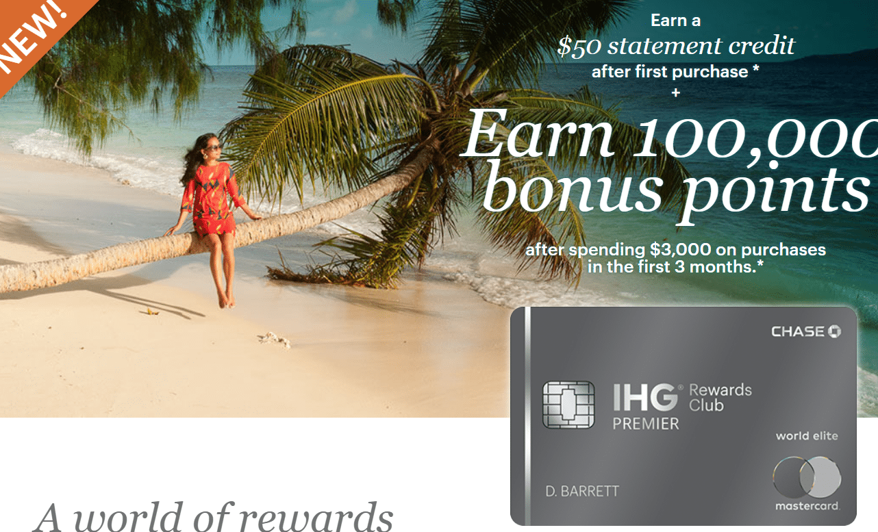 Expired Chase Ihg Premier 100 000 Points 50 Offer Still