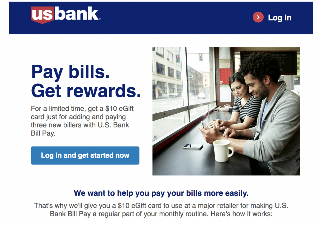 [Expired] [Targeted] U.S. Bank Pay Three Bills Via Bill Pay & Get A