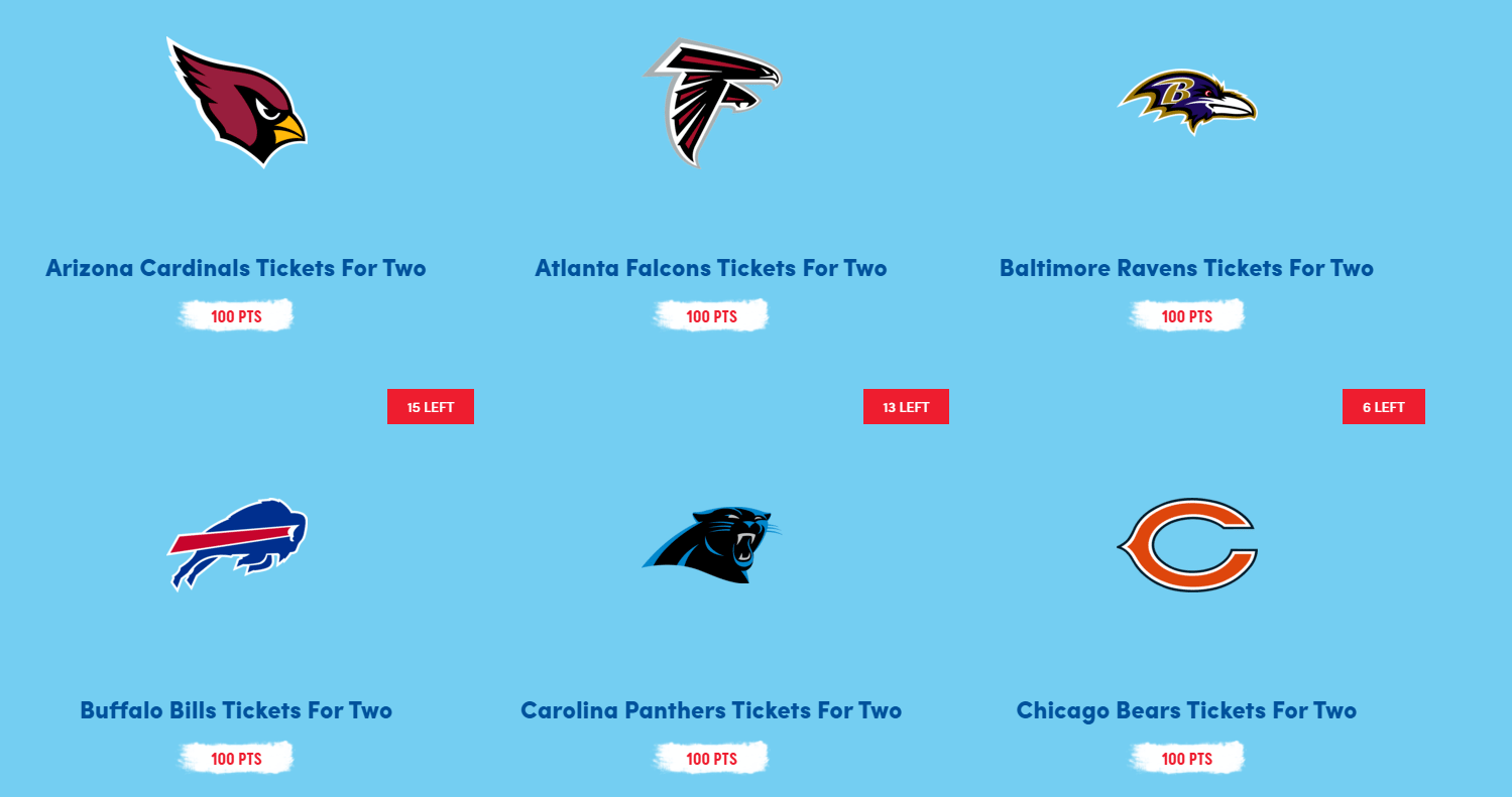 Pepsi Points Two NFL Tickets For 100 Points Doctor Of Credit
