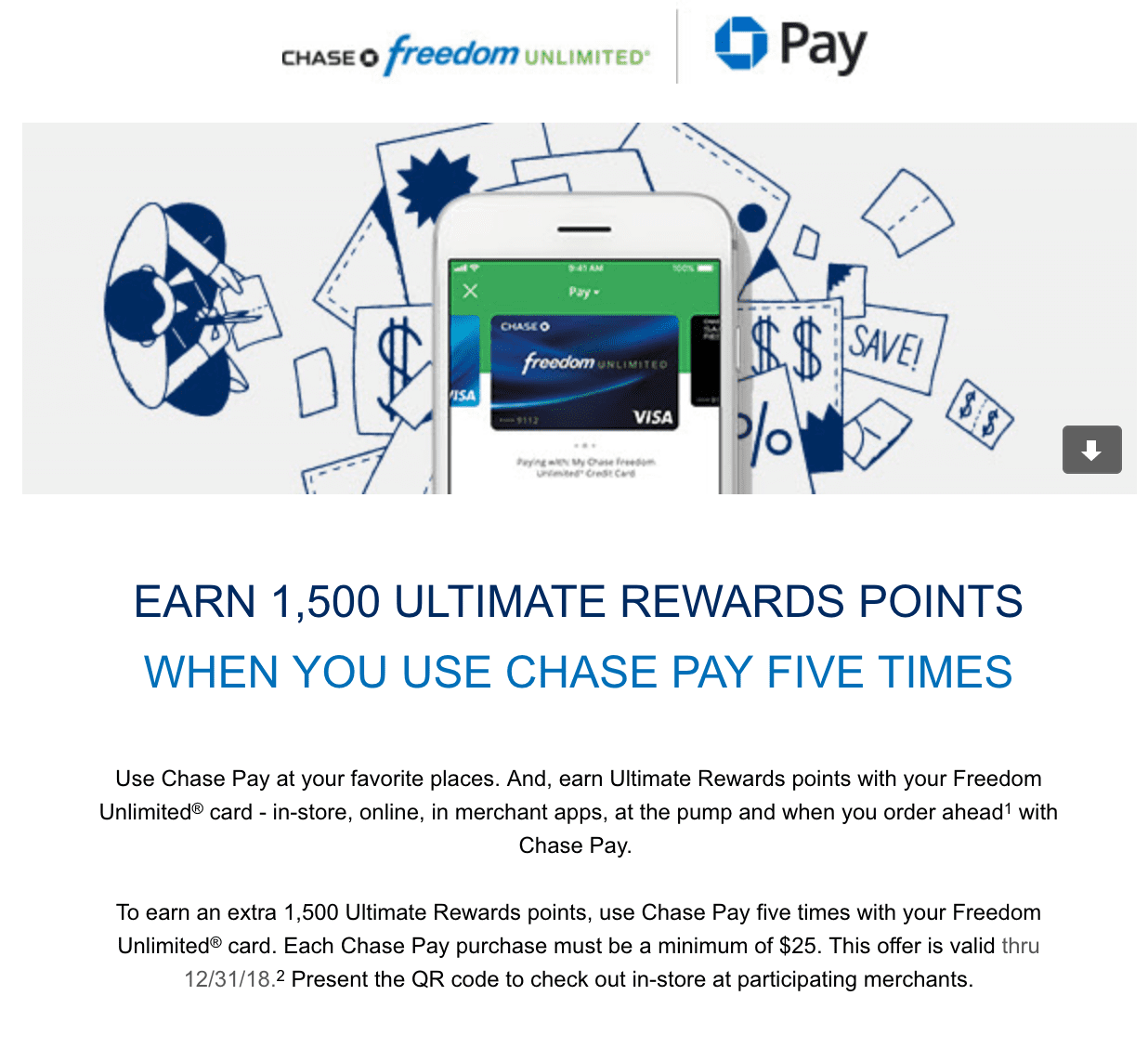 Expired] Chase Cards: Use Chase Pay 5 Times and Get 1,500 Ultimate