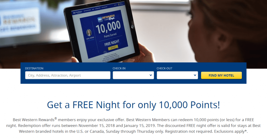 [Expired] Best Western Redeem 10,000 Points For Any Hotel In North